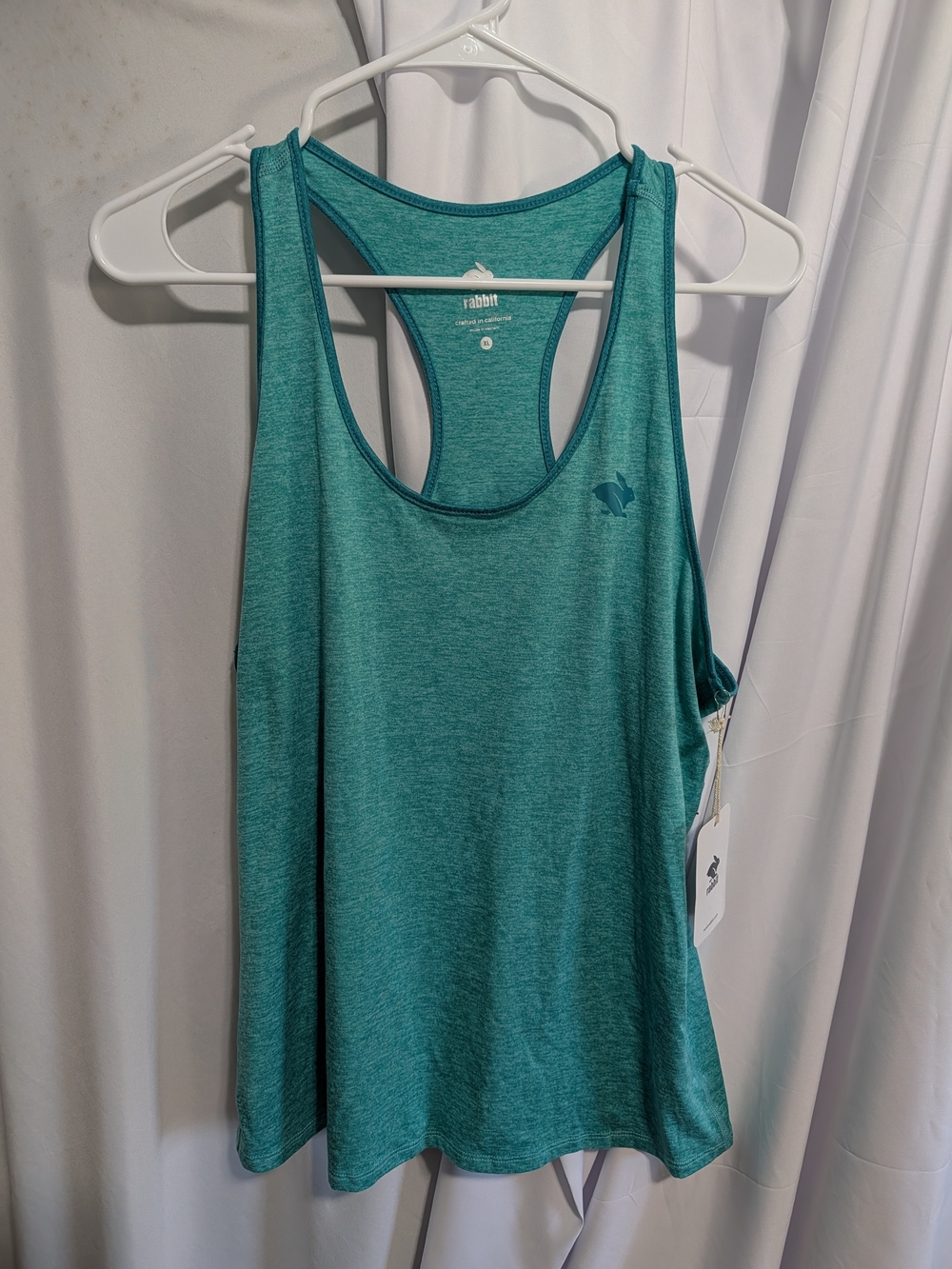 rabbit Teal Racerback Tank Top - Women's Athletic Tank